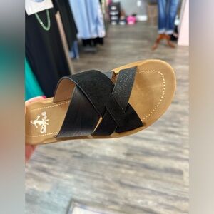 Corkys Charm Black sandals